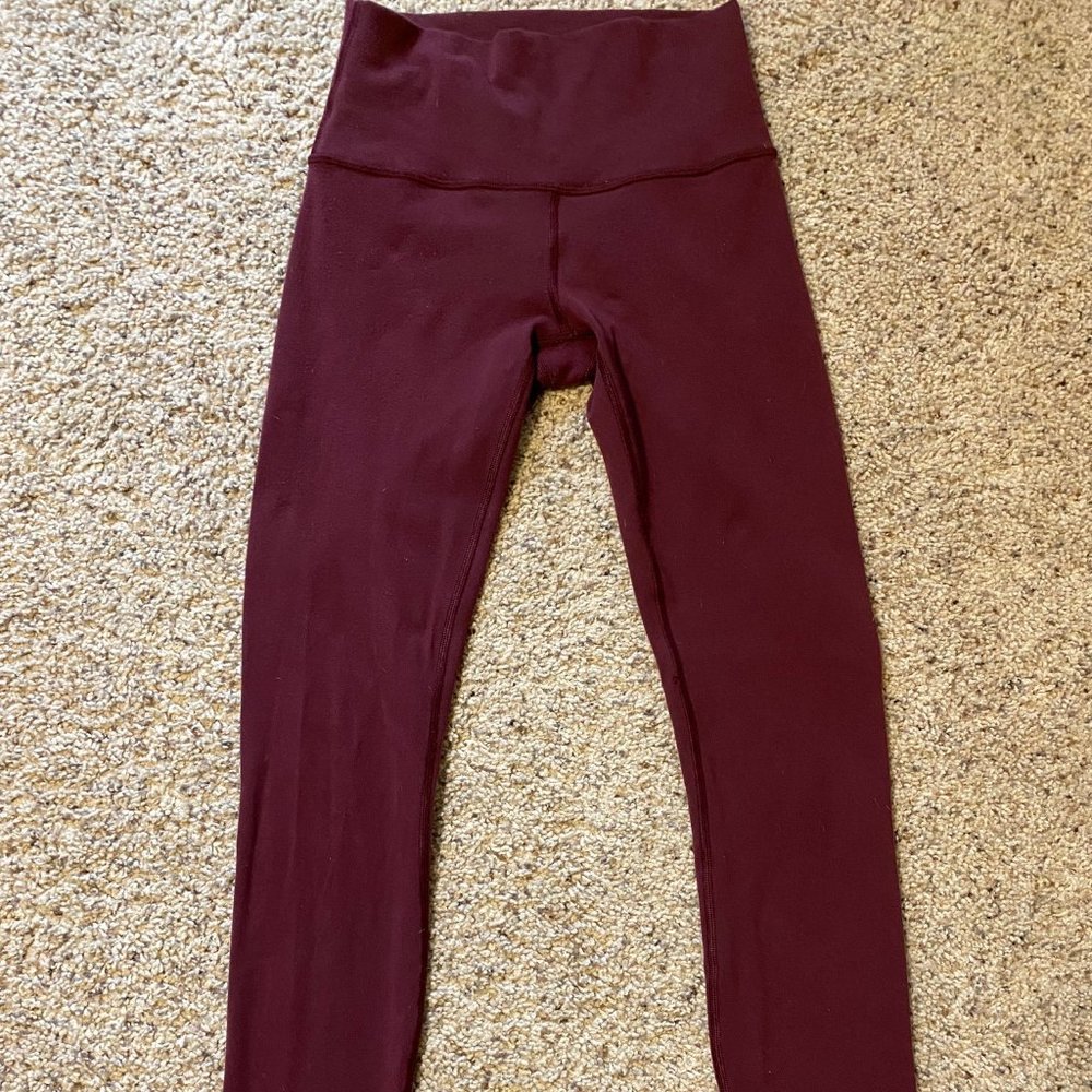 Lululemon Maroon Wunder Under High-Rise 28" Legging
